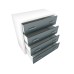 Comoda Torino alb / gri